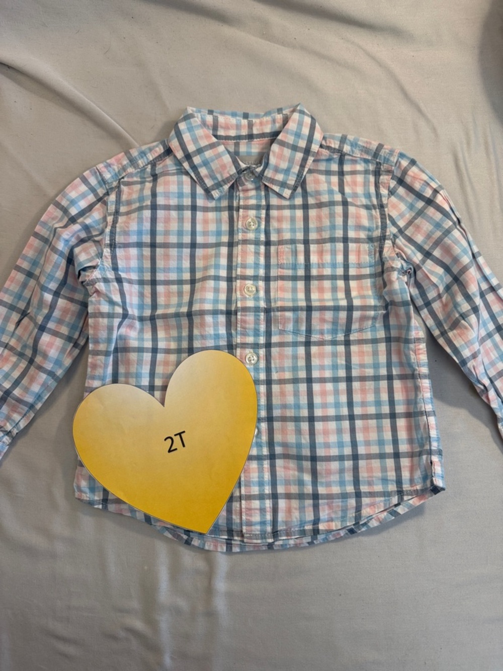 Nordstrom - Long sleeve button down plaid shirt. Size 2